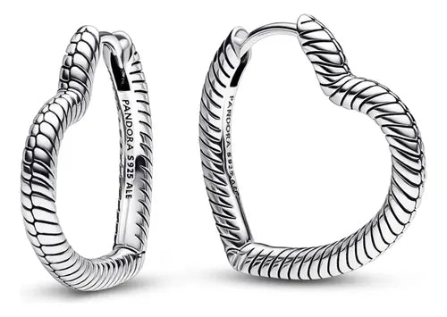 Arracadas De Plata 925 Corazón