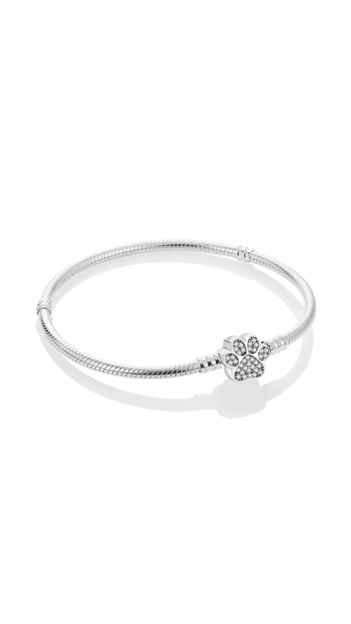 Pulsera Chapada En Plata Huellita