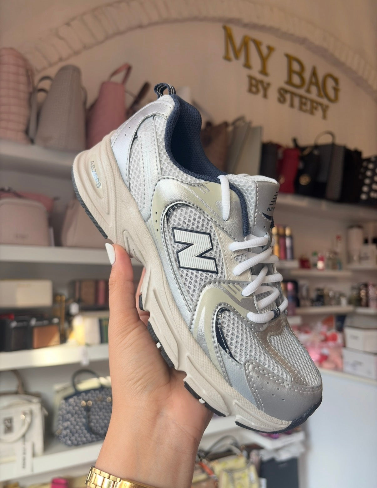 Tenis Gris Y Beige 3mx New Balance