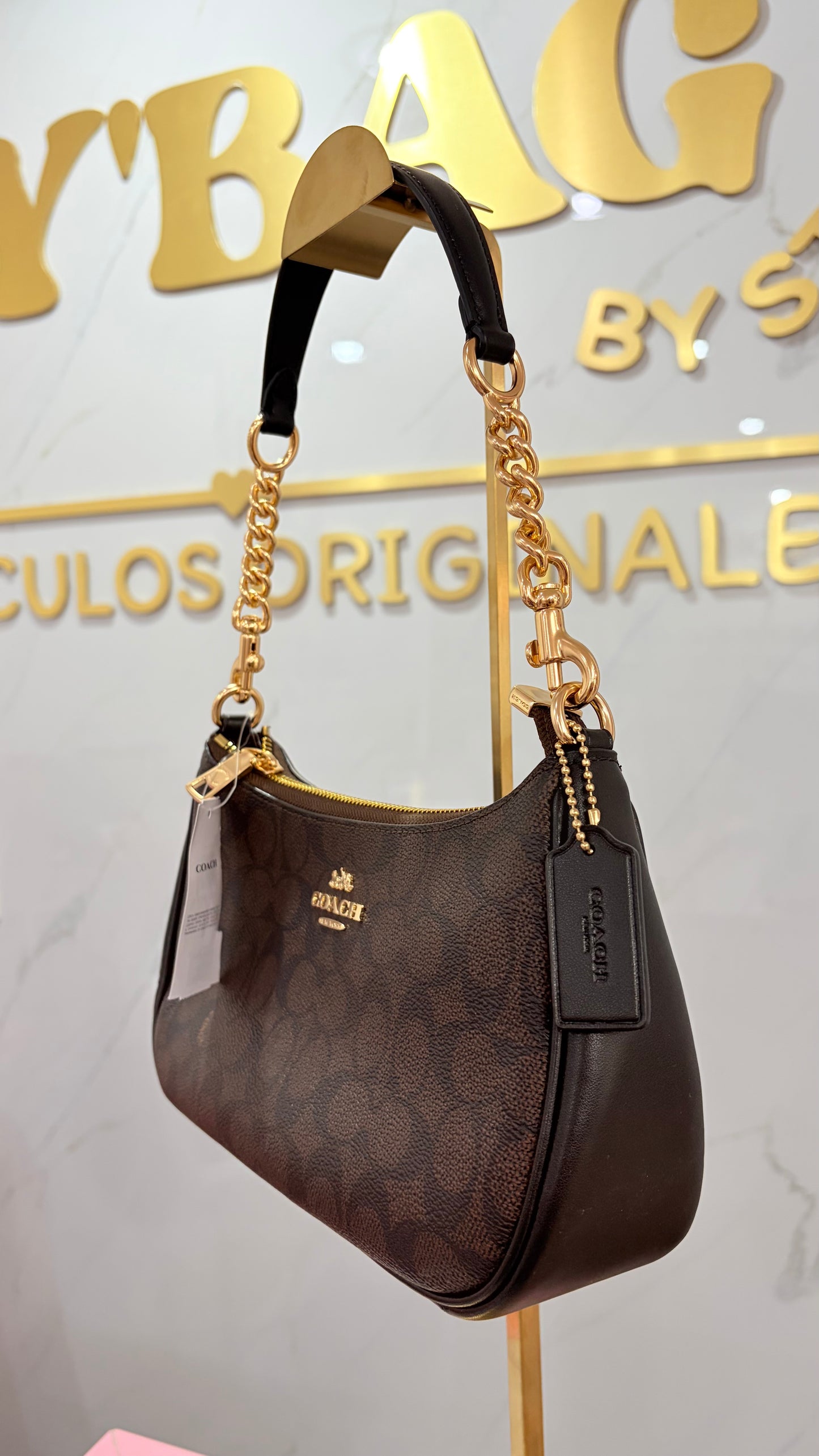 Bolsa Dama Teri Mediana Chocolate Coach