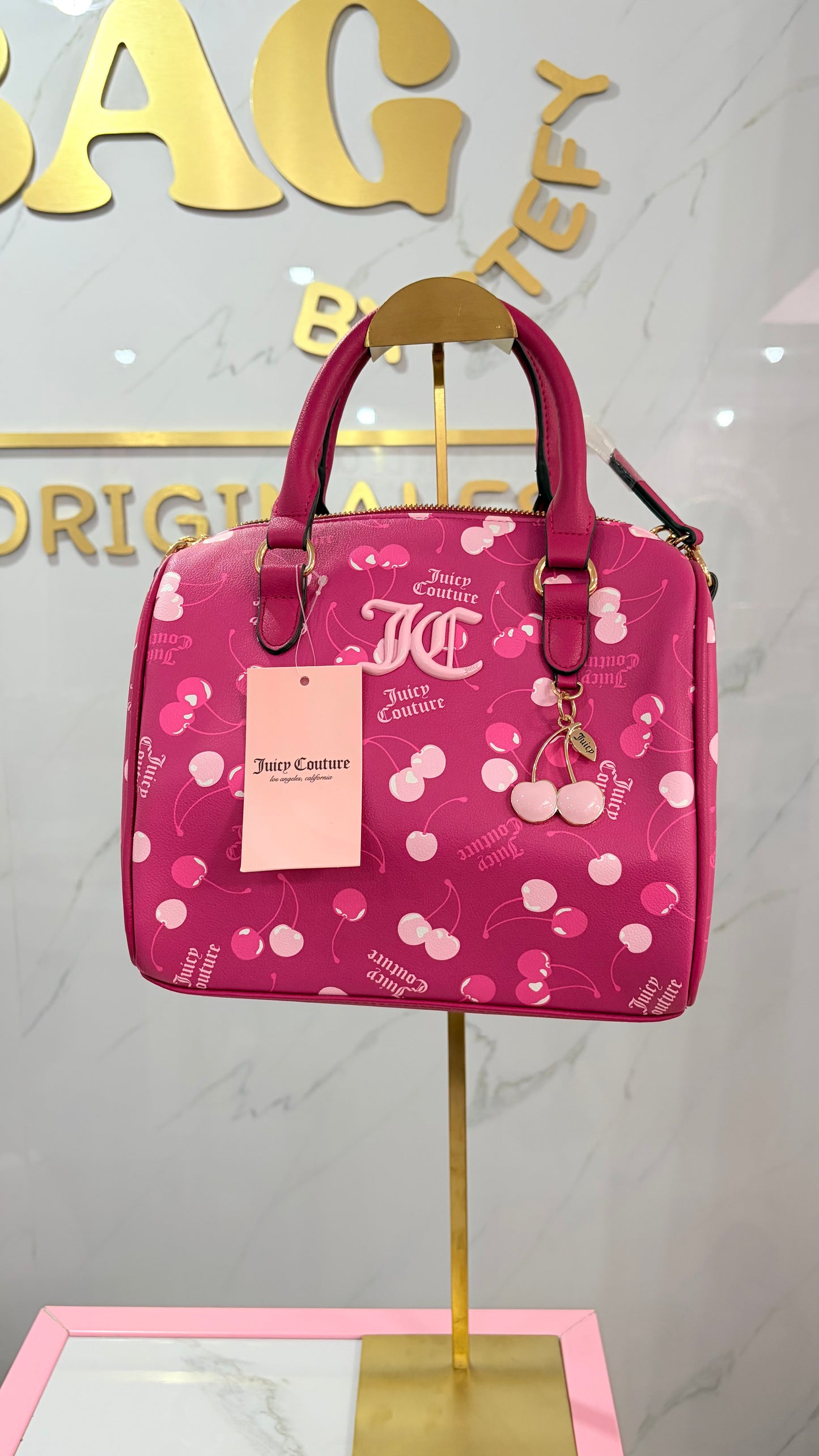 Bolsa Dama Fucsia Con Cerezas🍒 Juicy Couture