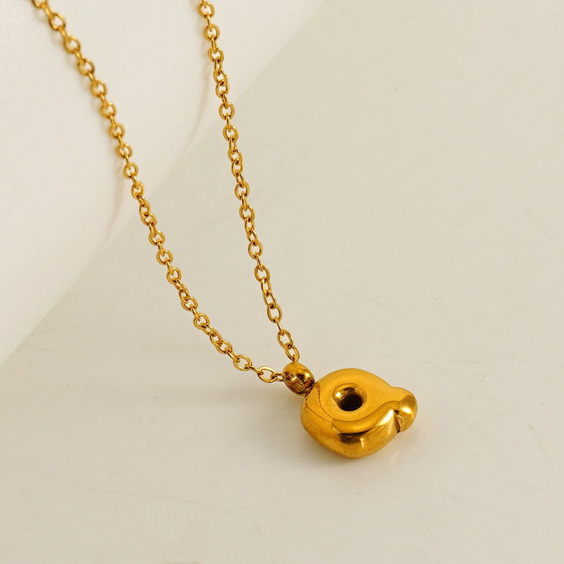 Collar Inicial Mini Dorado Acero
