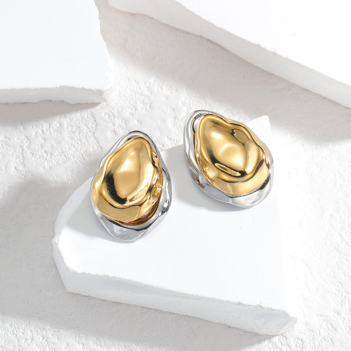 Aretes Bicolor Hojas