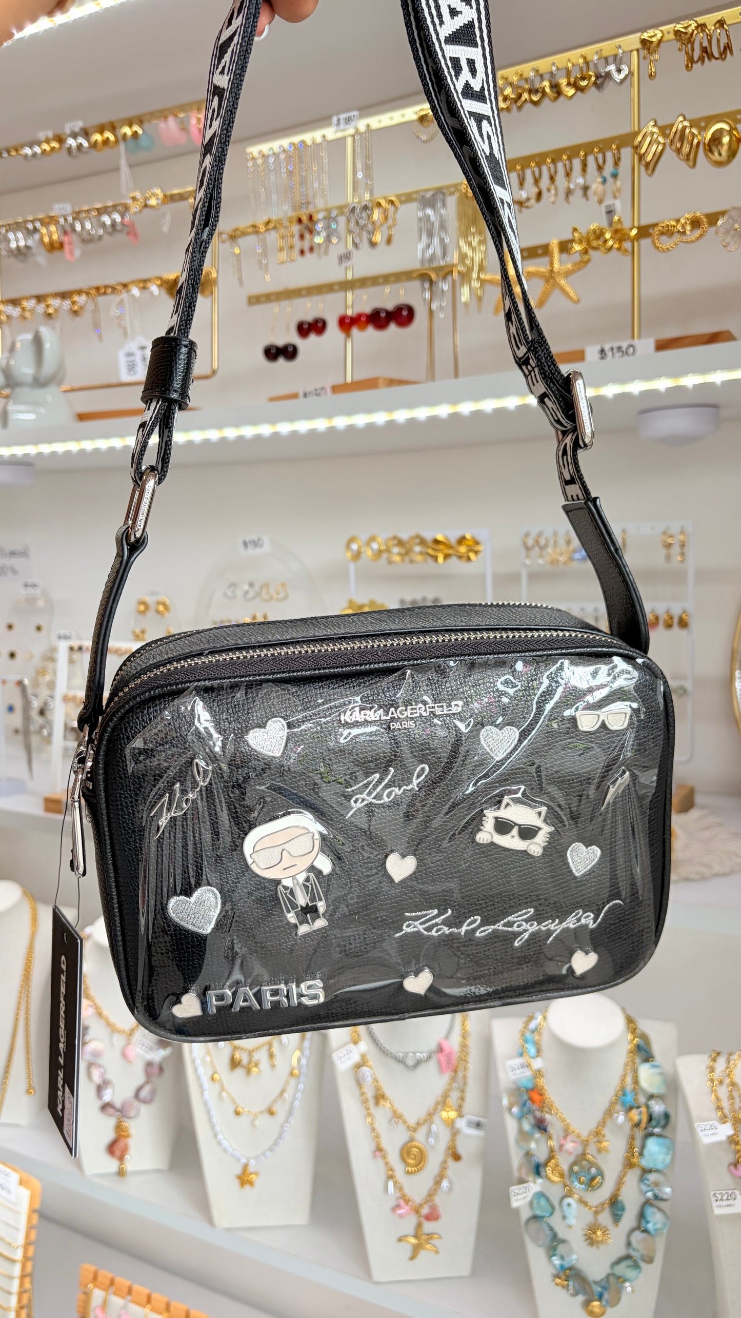 Bolsa Dama Negra Karl Lagerfeld
