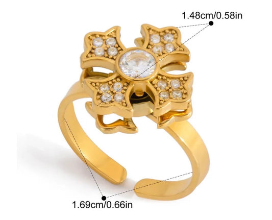 Anillo Cruz Giratorio Ajustable
