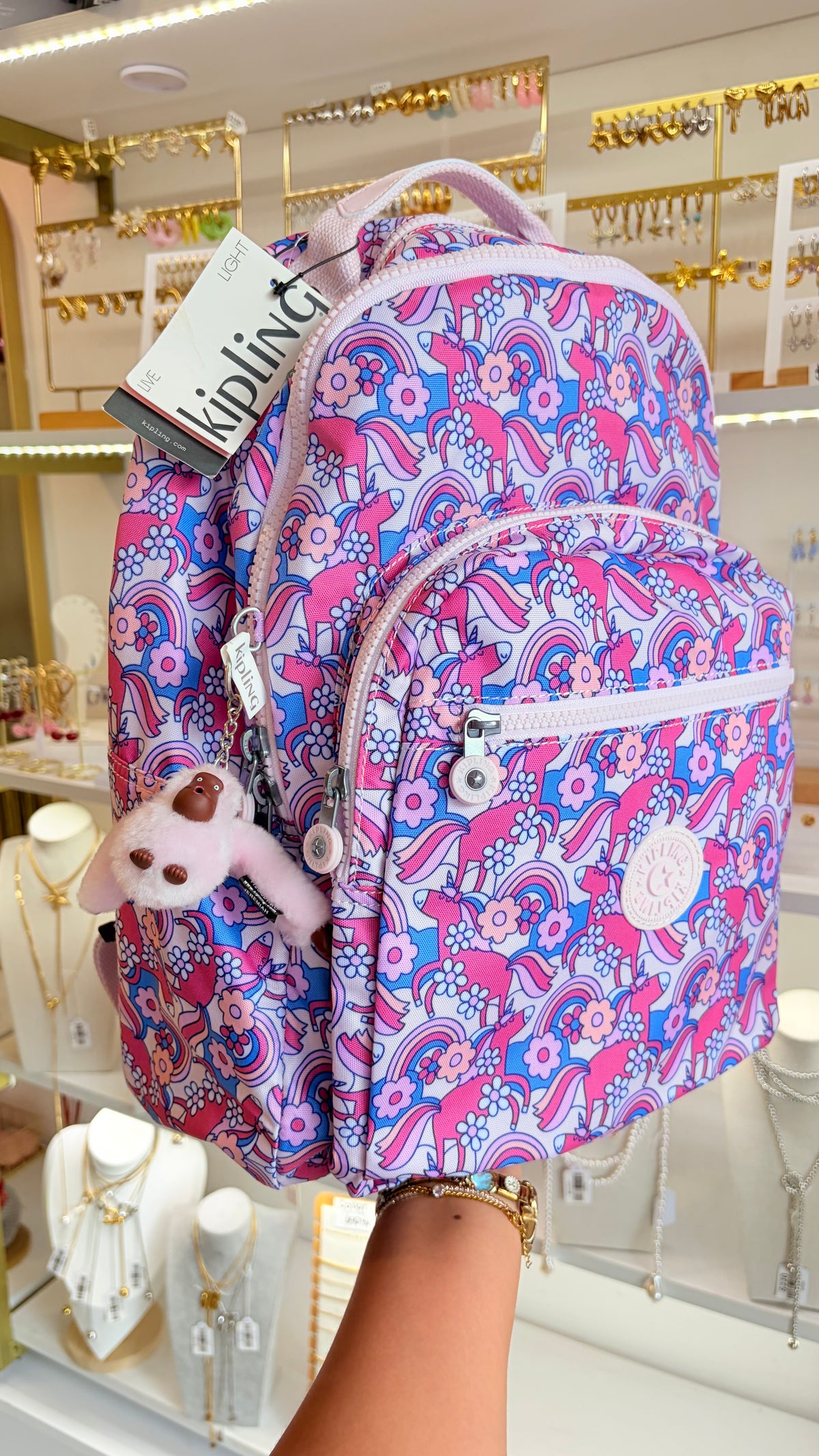 Mochila Rosa Grande Kippling
