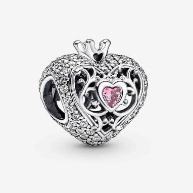 Charm Chapado Corazón Corona