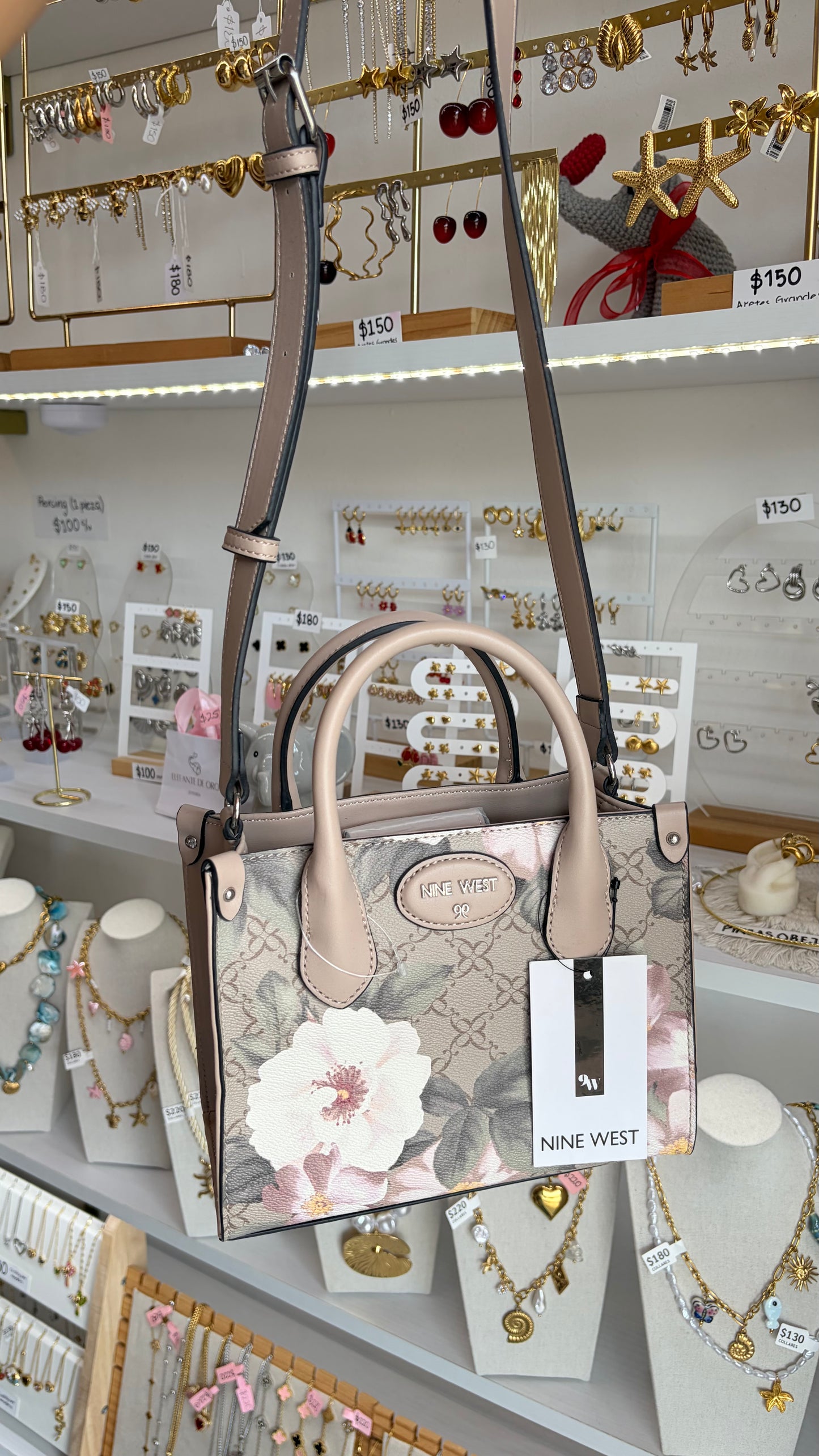 Bolsa Dama Nude Flores Nine West