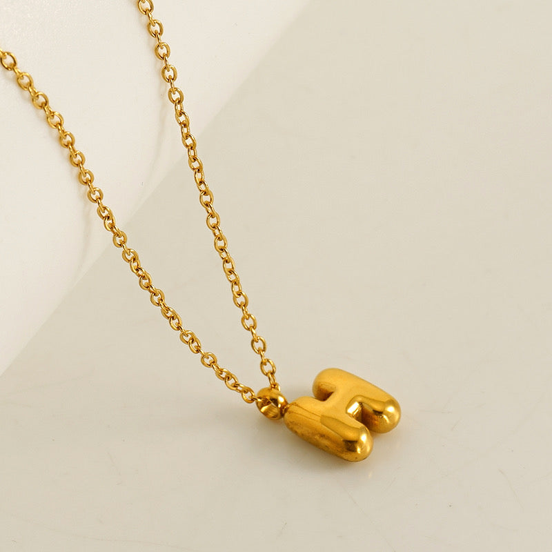 Collar Inicial Mini Dorado Acero