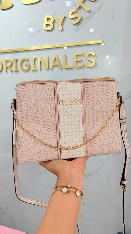 Bolsa Dama Crossbody Rosa Guess