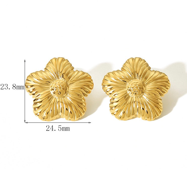 Aretes Flor Dorada