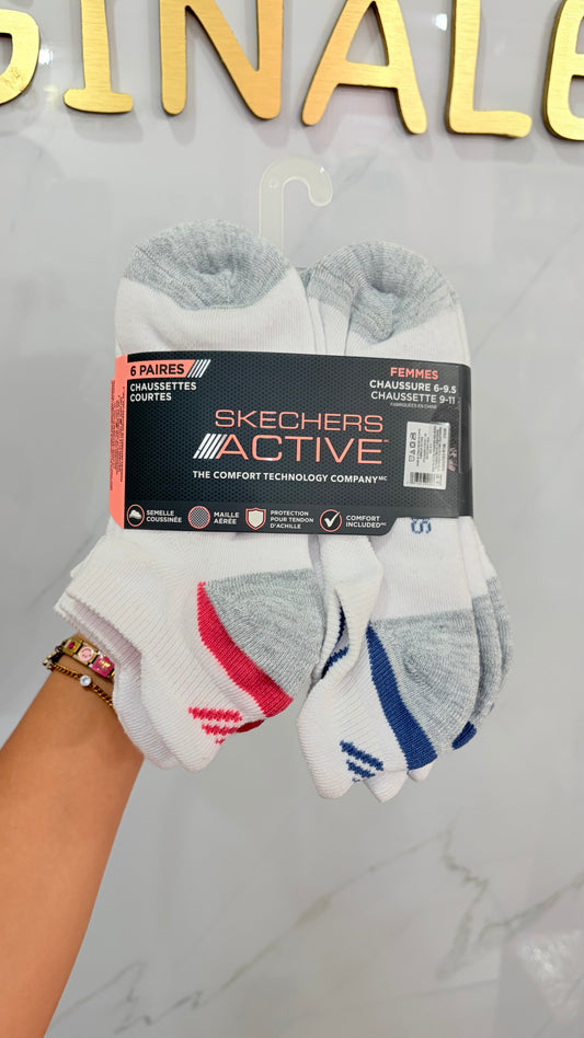Calcetas Dama Blanco Skechers