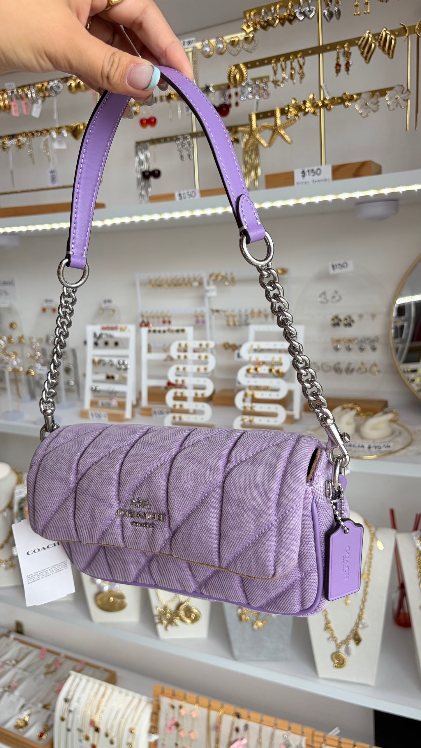 Bolsa Dama Hailey Morada Coach