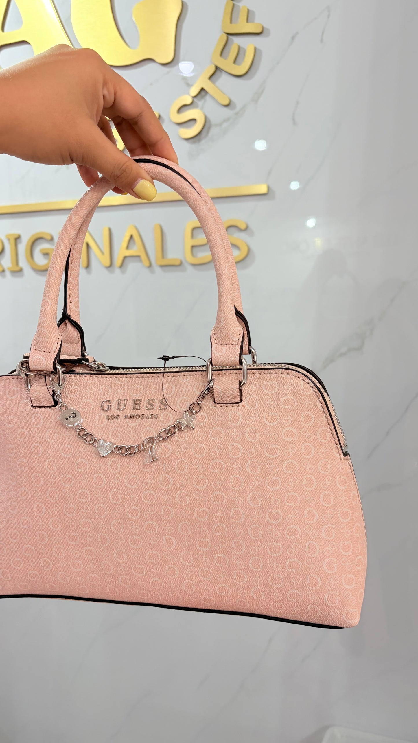 Bolsa Dama Crossbody Rosa Guess
