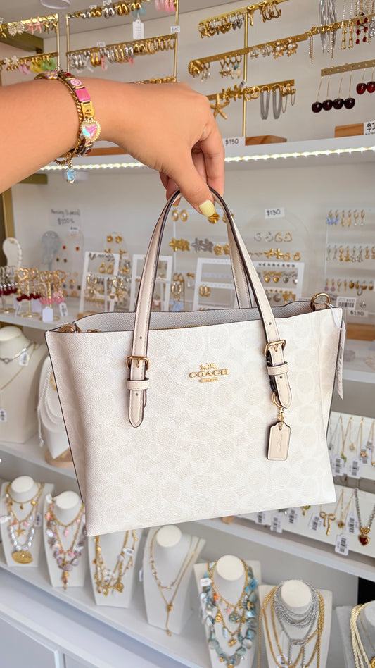 Bolsa Dama Mollie 25 Blanca Coach