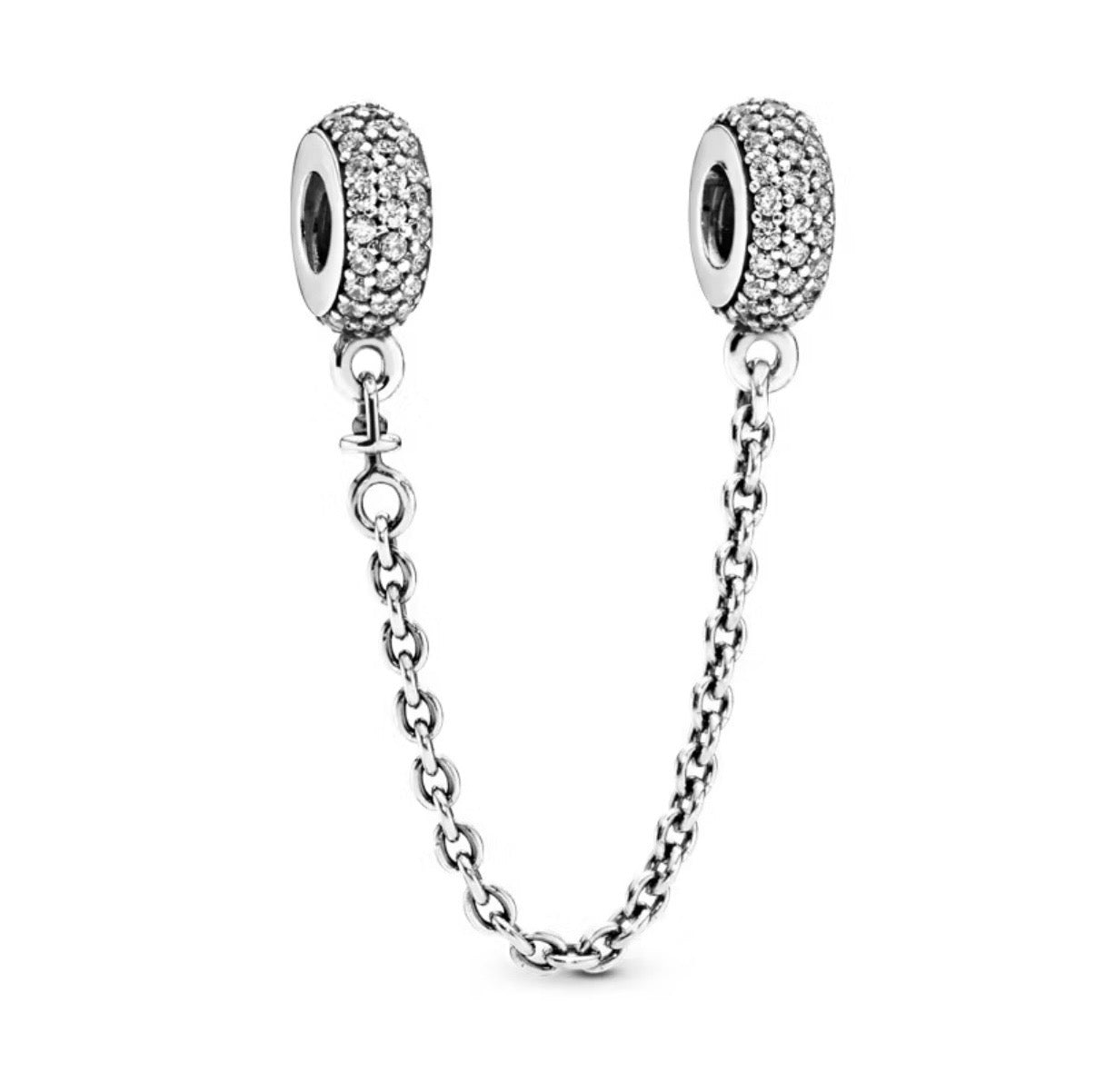 Charm Chapado Cadena Piedras Con Brillos