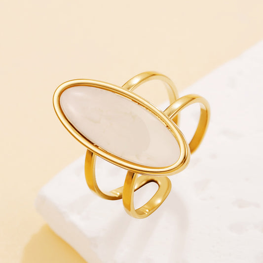 Anillo Óvalo Luna Ajustable