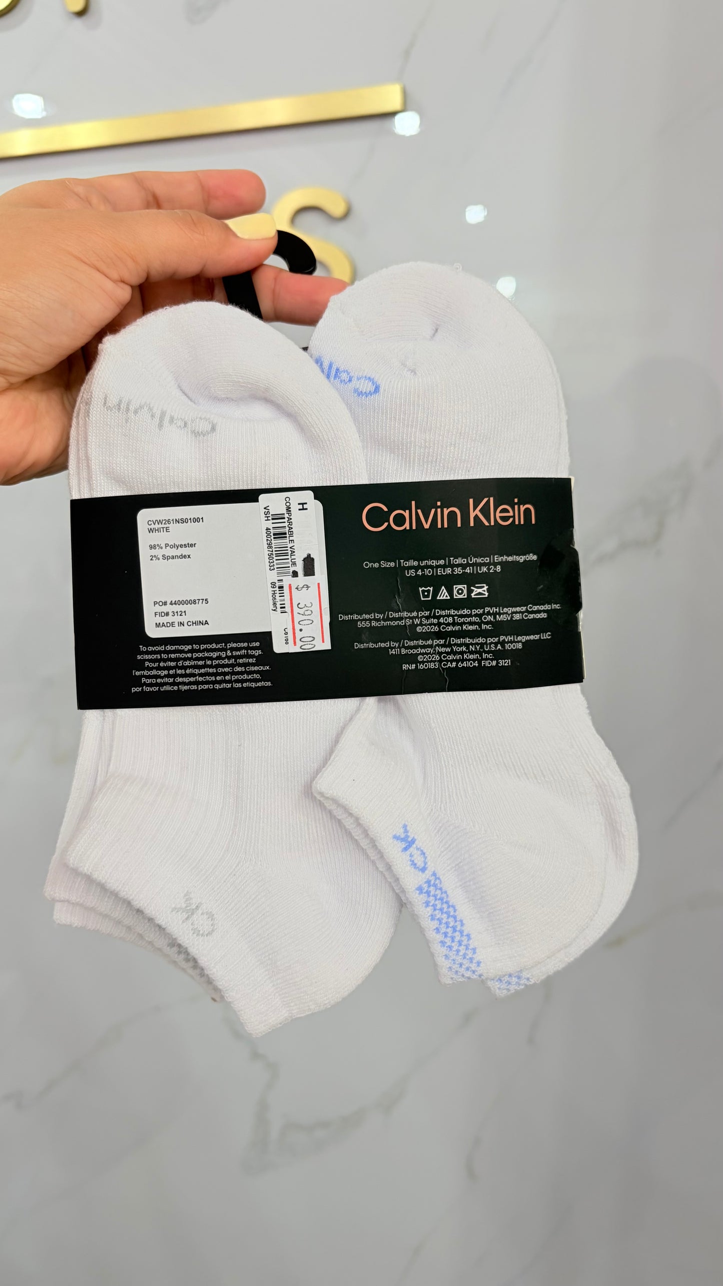 Calcetas Dama Blanco Calvin Klein