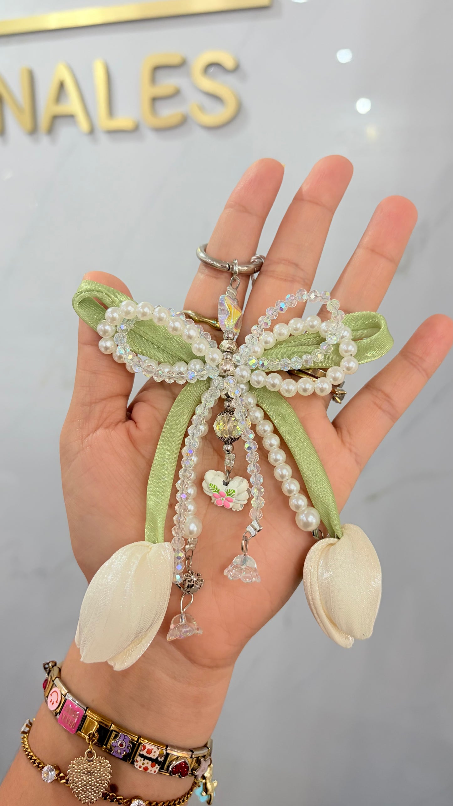 Llavero Maxi Tulipán Blanco