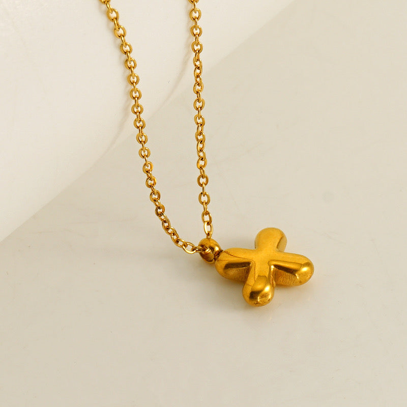 Collar Inicial Mini Dorado Acero