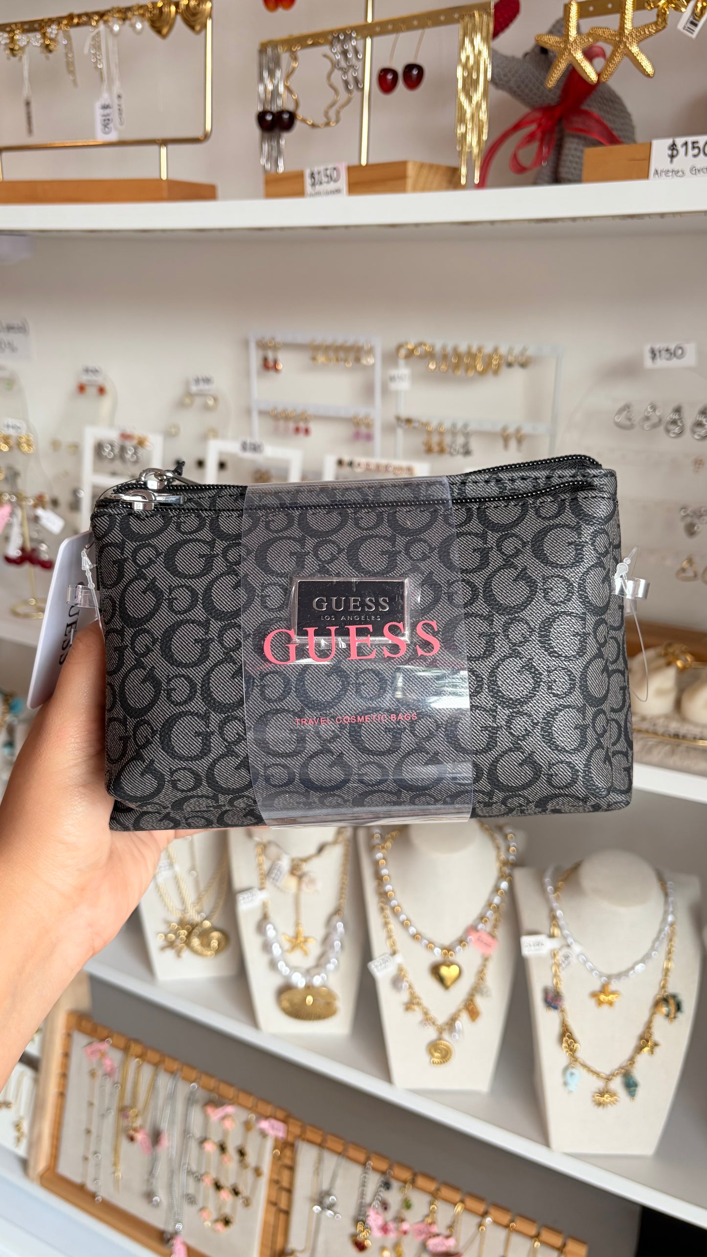 Cosmetiqueras Dama Dúo Chicas Negro Guess