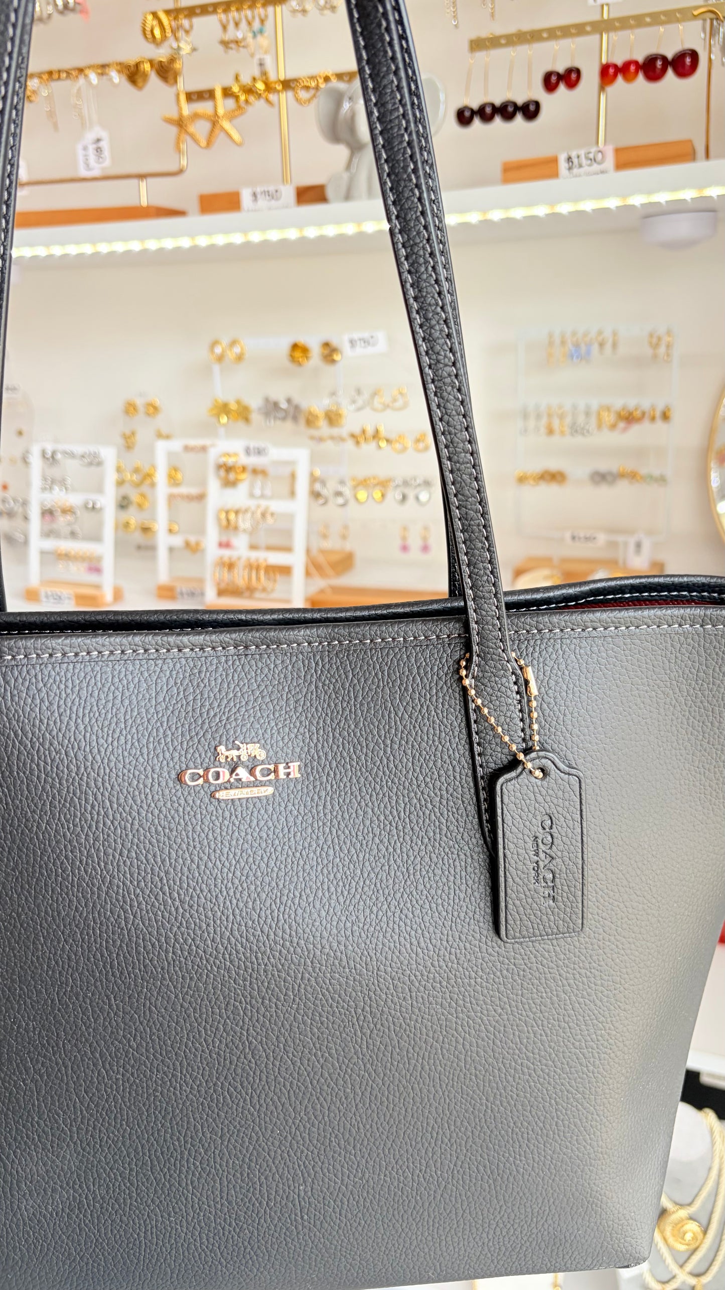 Bolsa Dama Negra City Tote Mediana Coach