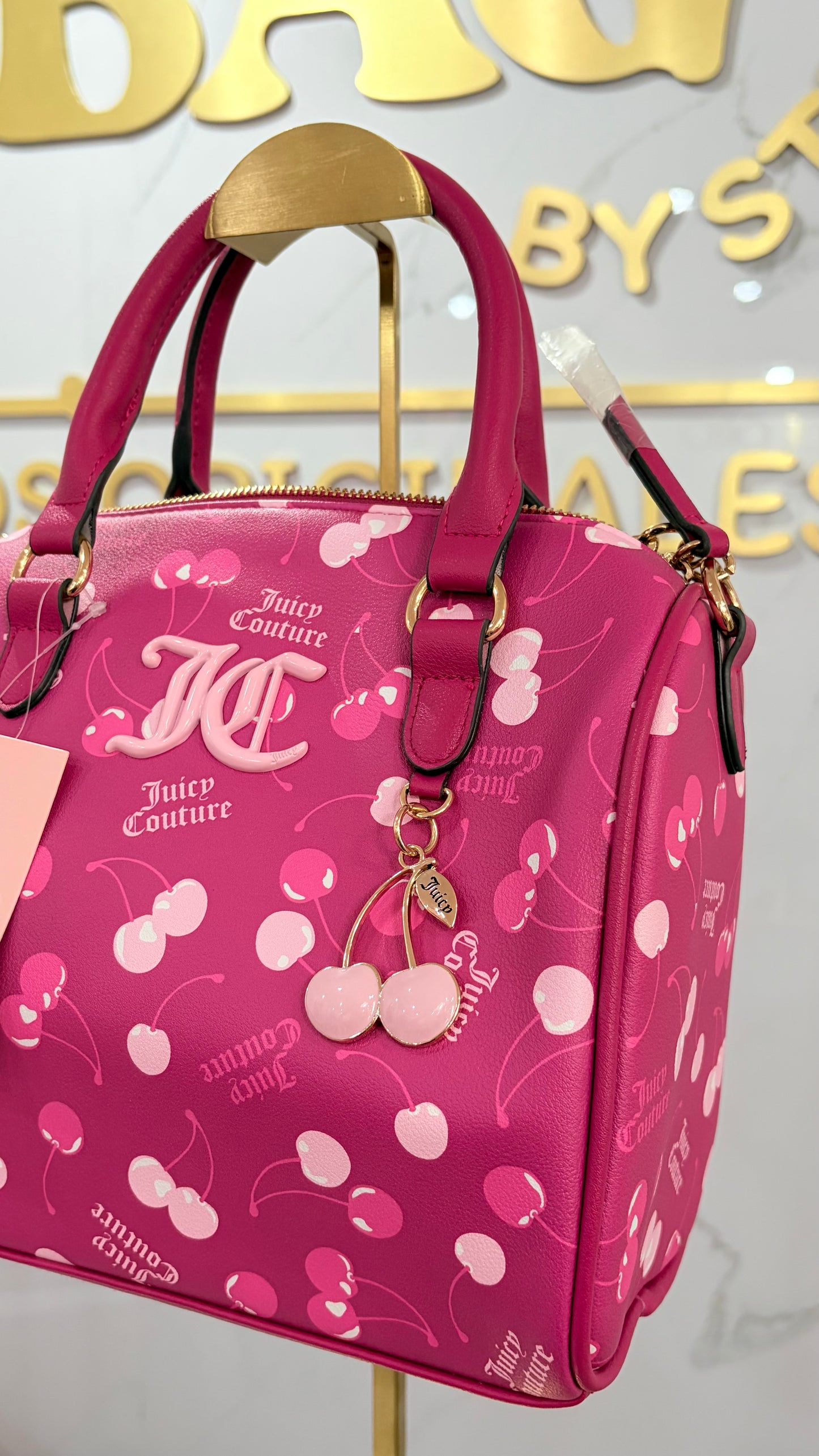 Bolsa Dama Fucsia Con Cerezas🍒 Juicy Couture