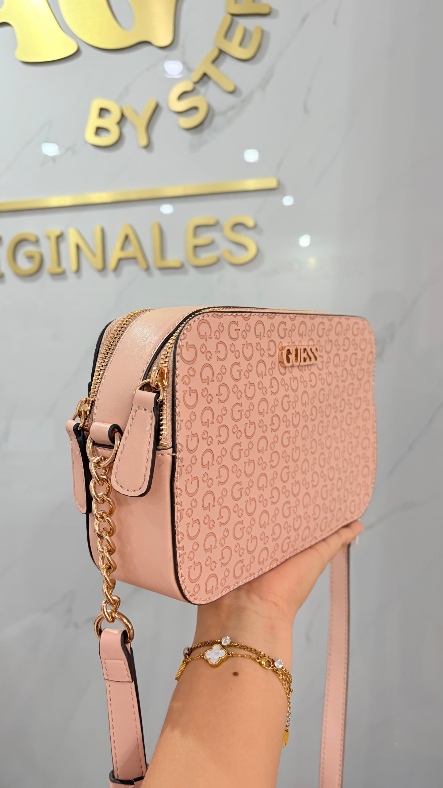 Bolsa Dama Crossbody Nude Guess