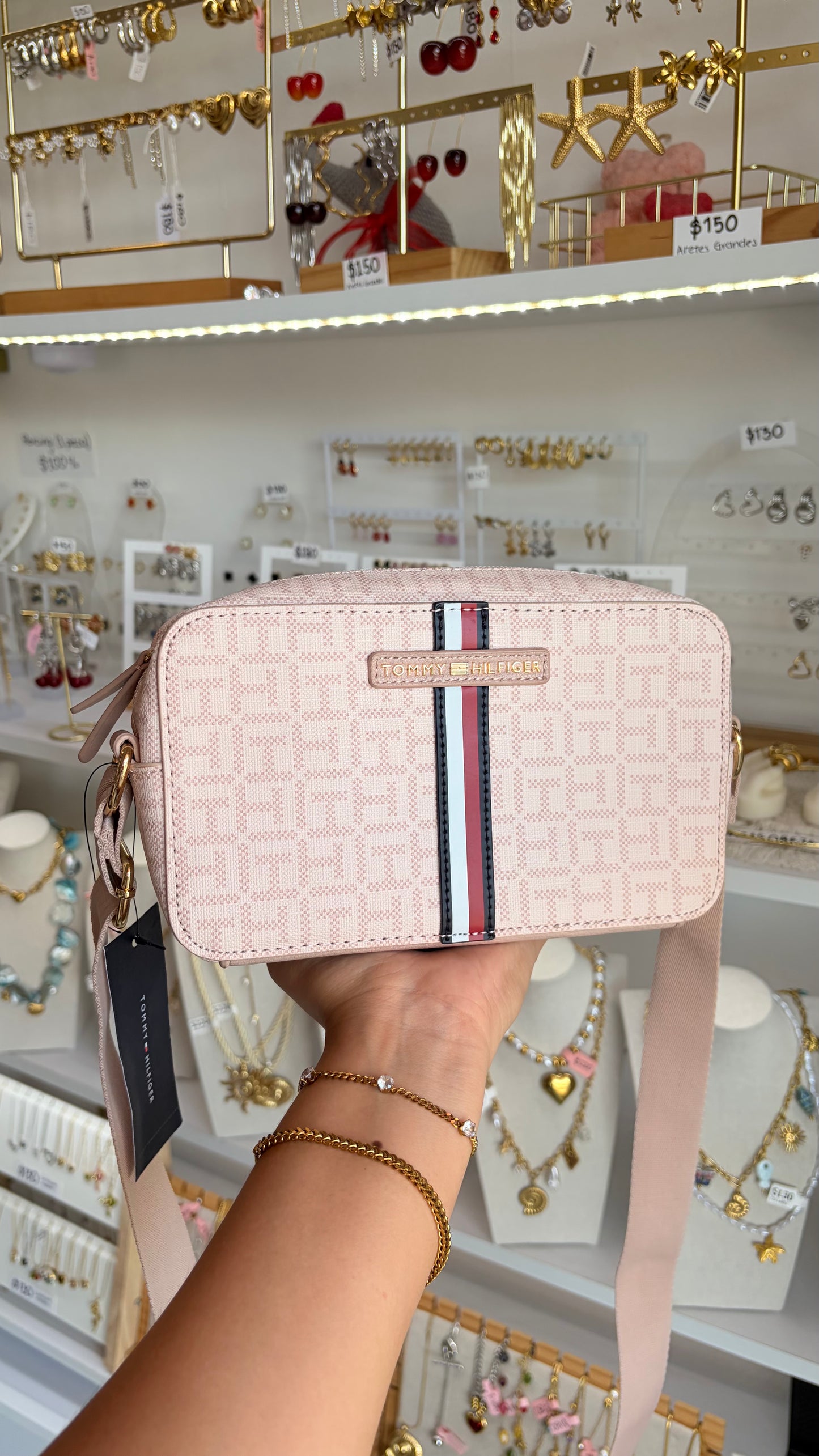 Bolsa Dama Crossbody Rosa Tommy Hilfiger