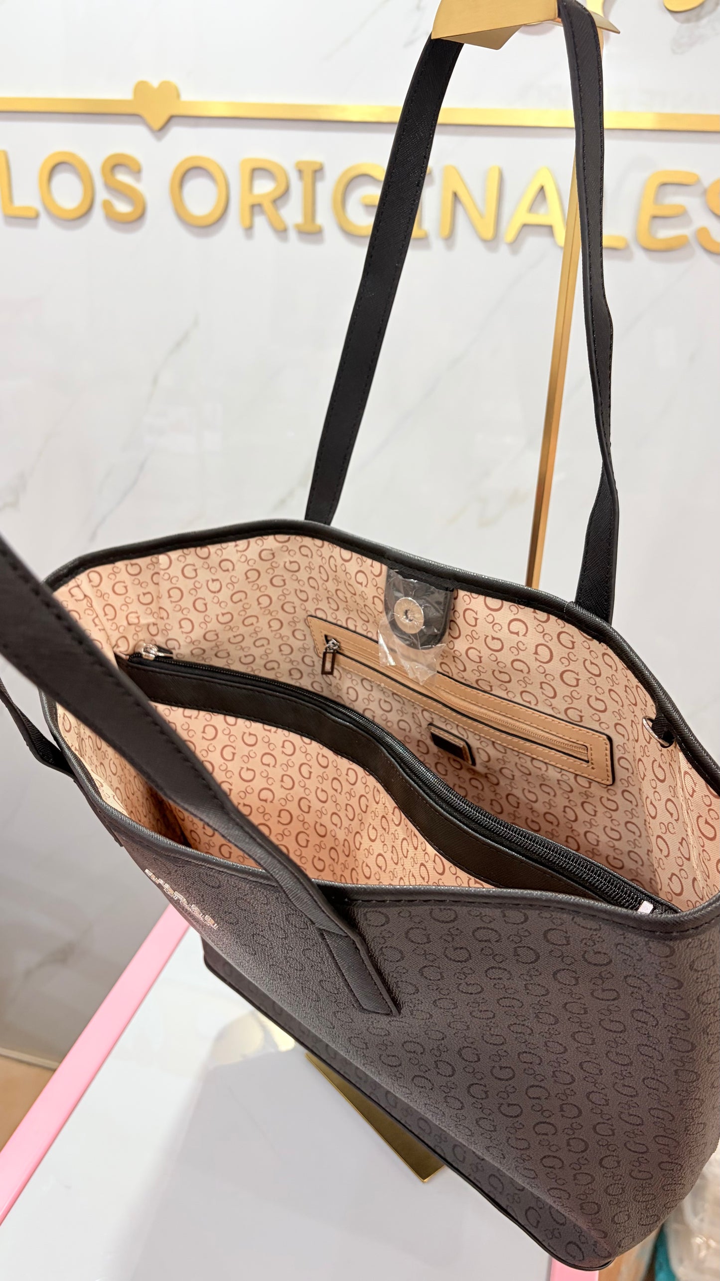 Bolsa Dama Tote Negra Guess