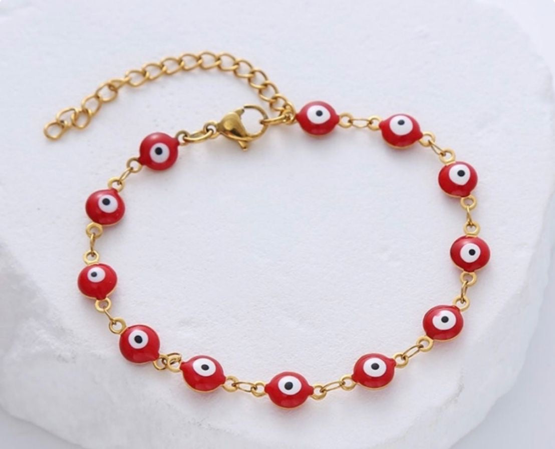 Pulsera Ojo Turco Rojo