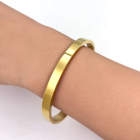 Brazalete Liso Dorado