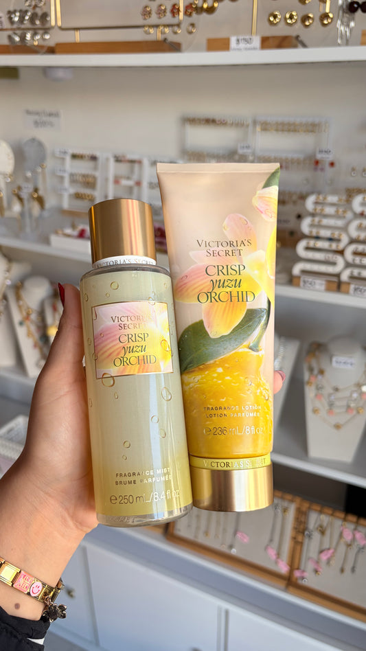 Dúo body mist y crema Crisp Yuzu Orchid Victoria’s Secret