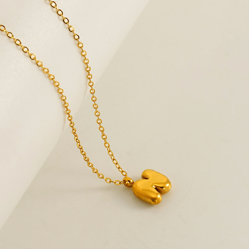 Collar Inicial Mini Dorado Acero