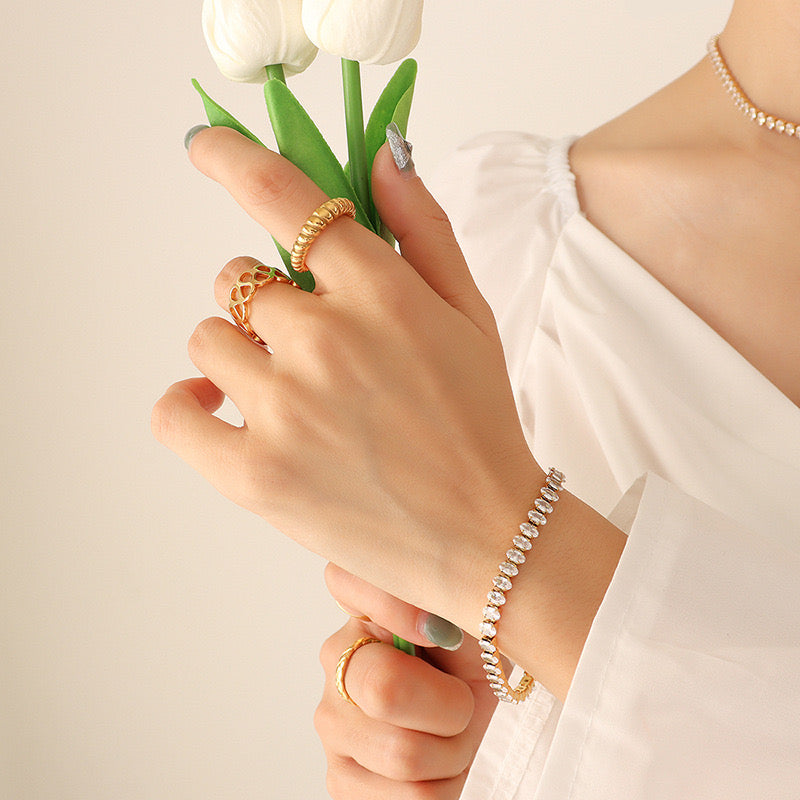 Pulsera Oval Piedras