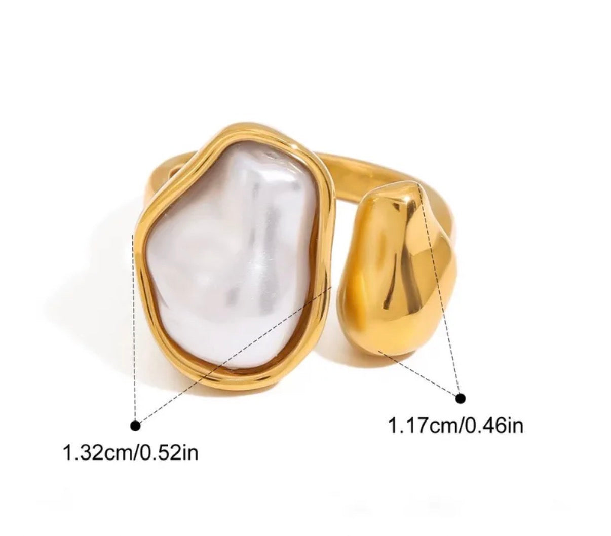 Anillo Perla y Piedra