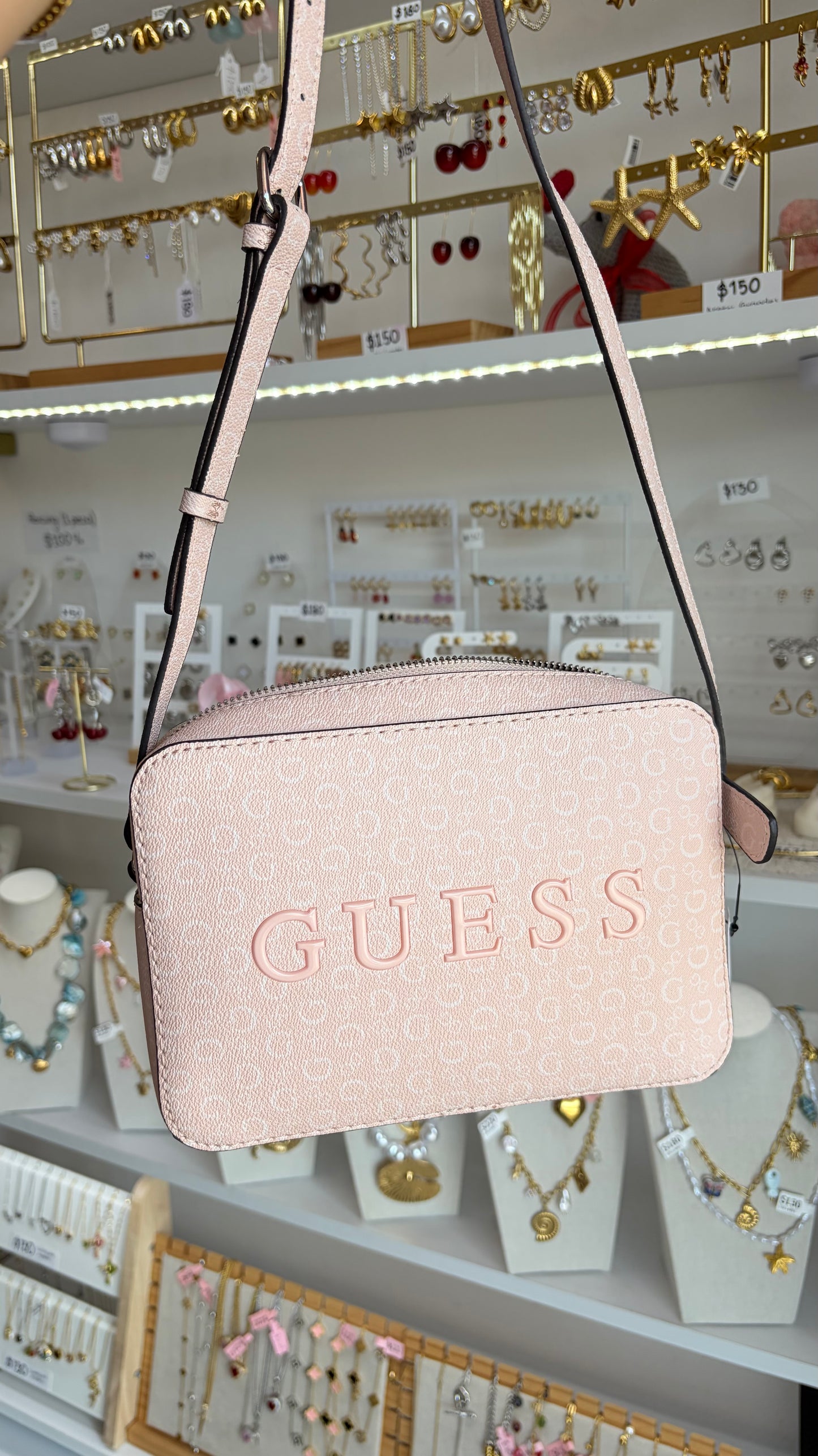 Bolsa Dama Crossbody Rosa Guess