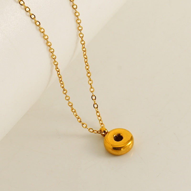Collar Inicial Mini Dorado Acero