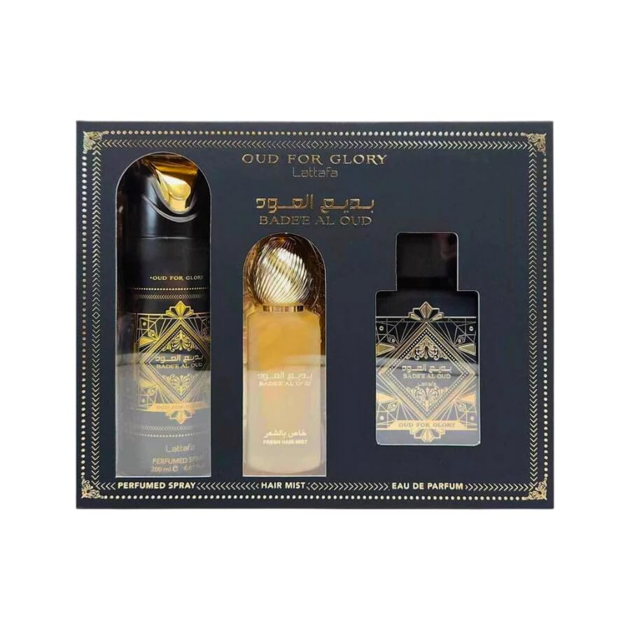 Perfume Caballero Bade’e Al Oud Negro Our For Glory Lattafa