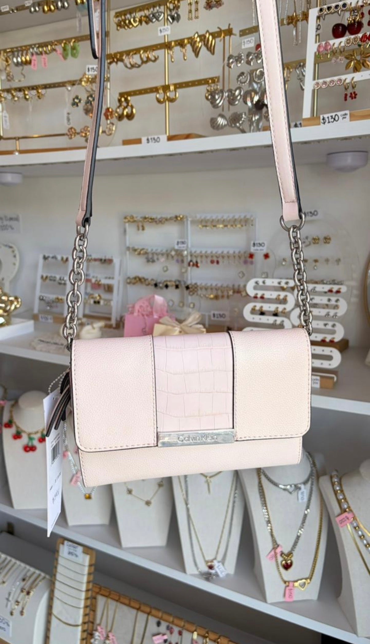 Bolsa Dama Crossbody Rosa Calvin Klein