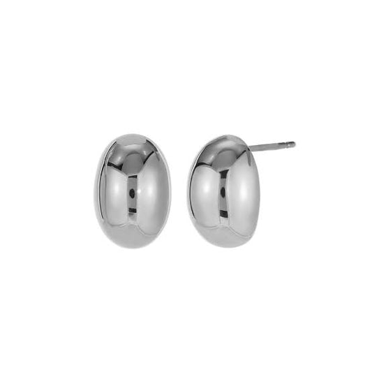 Aretes Ovalados Plateados