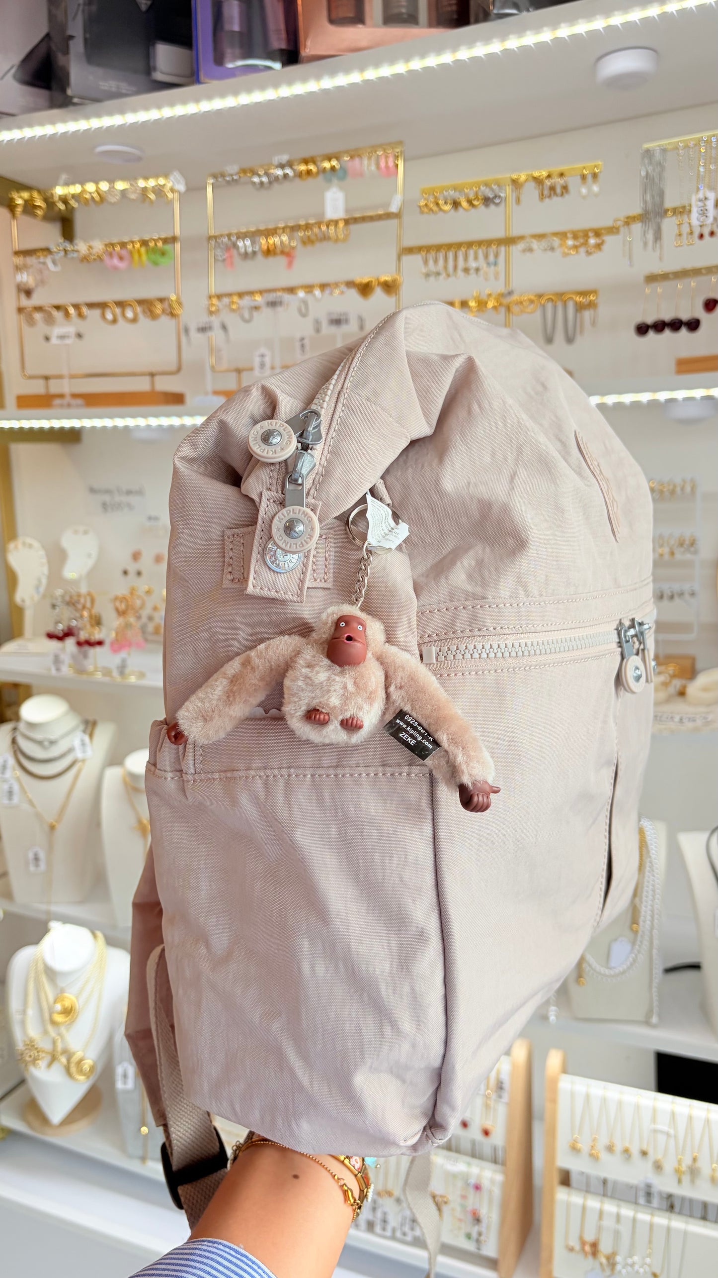 Mochila Unisex Beige Grande Kippling