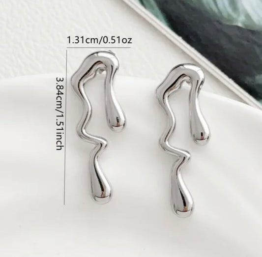 Pendientes Iris Plateados