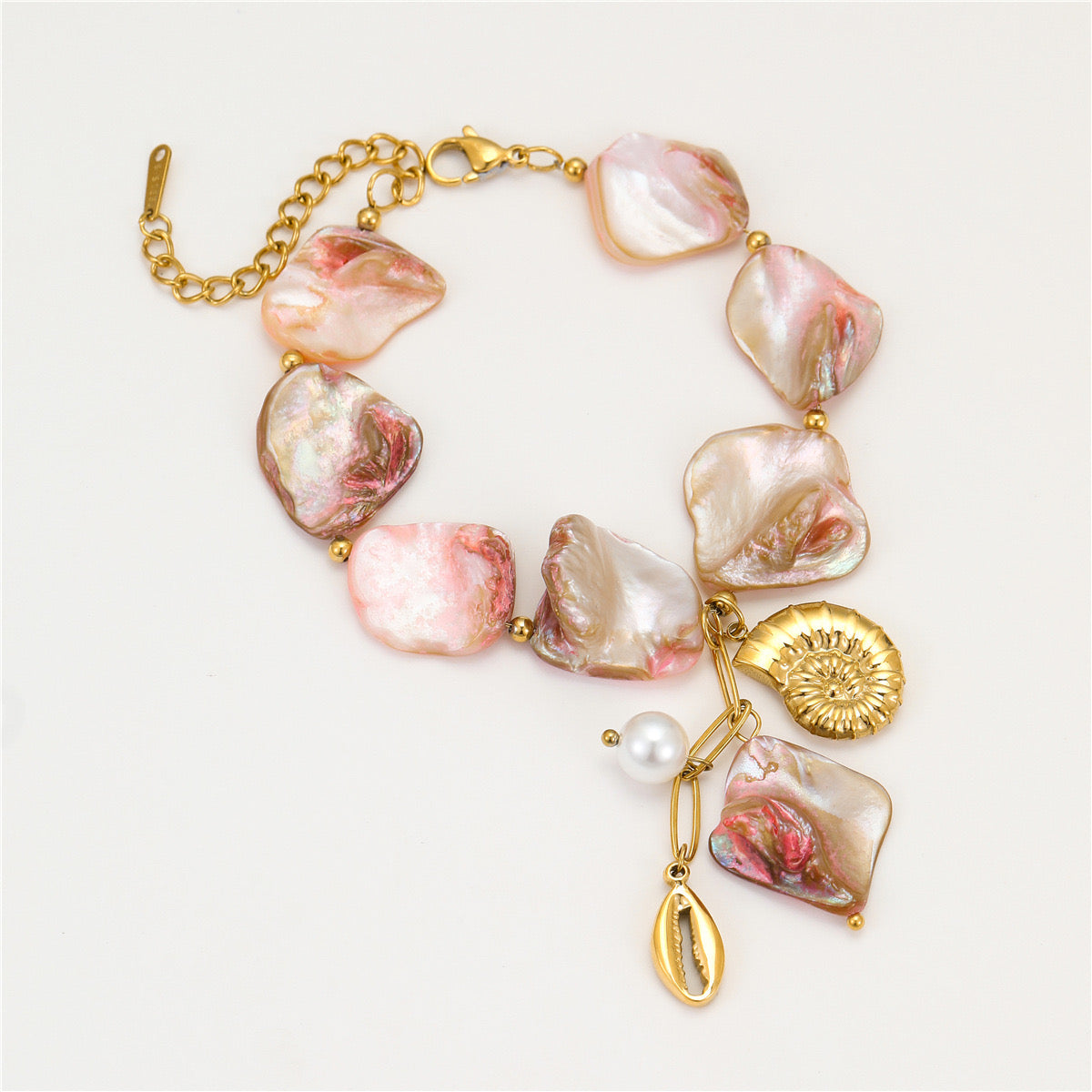 Pulsera Maxi Rosa Caracola