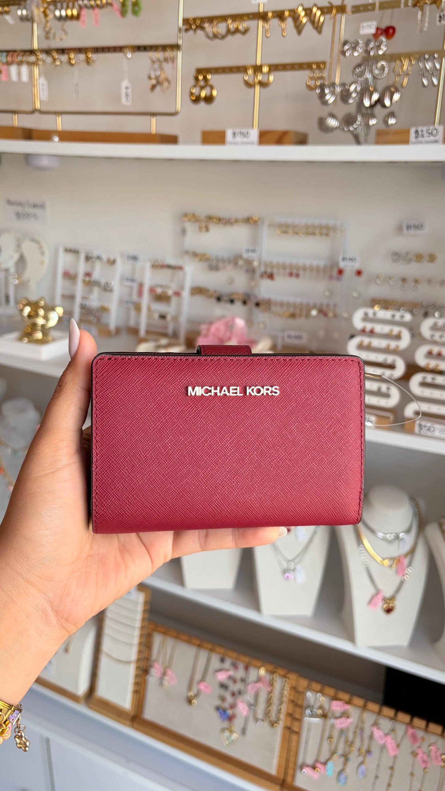 Cartera Dama Rojo Vino Michael Kors