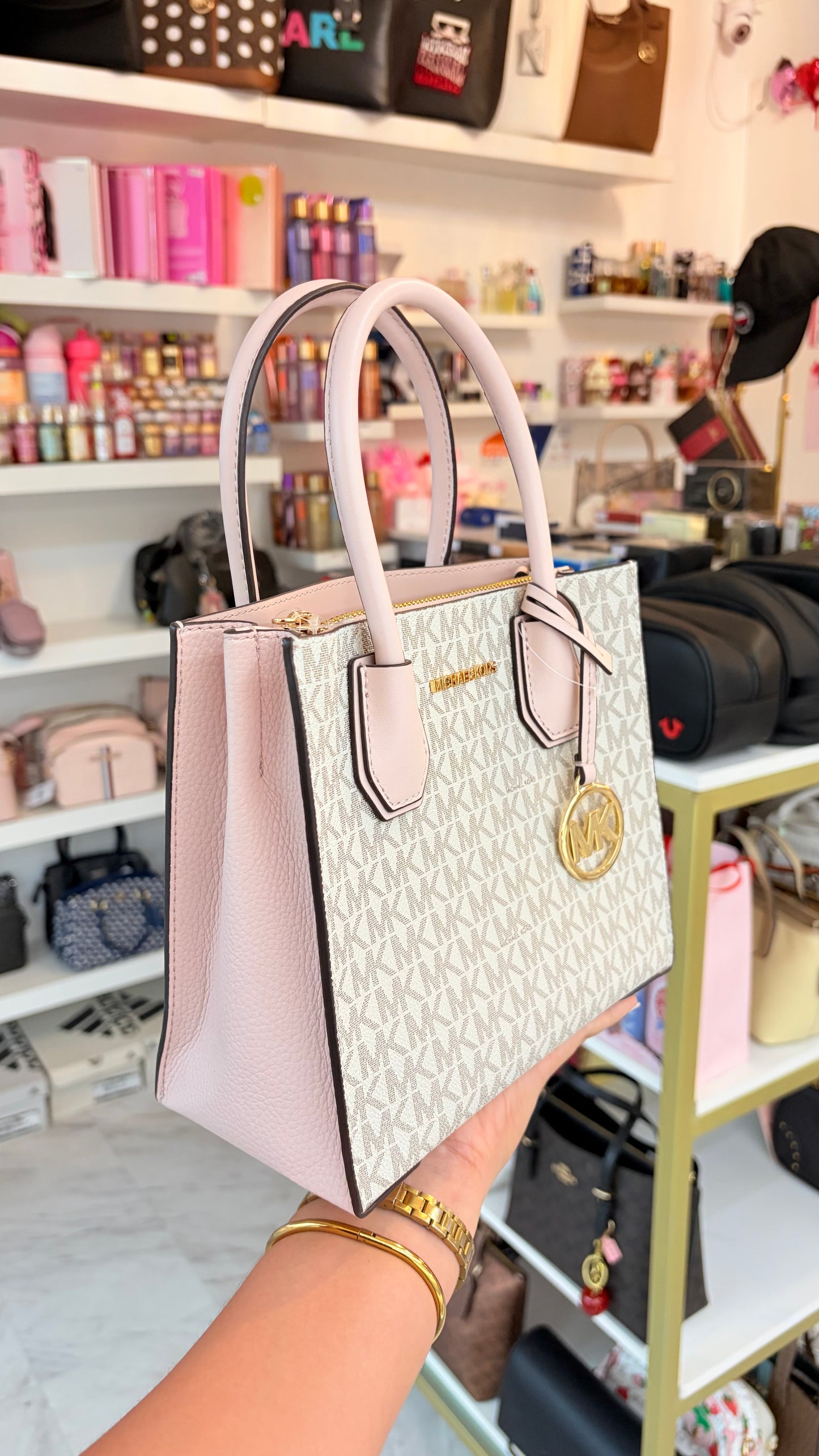 Bolsa Dama Vainilla Y Rosa Michael Kors