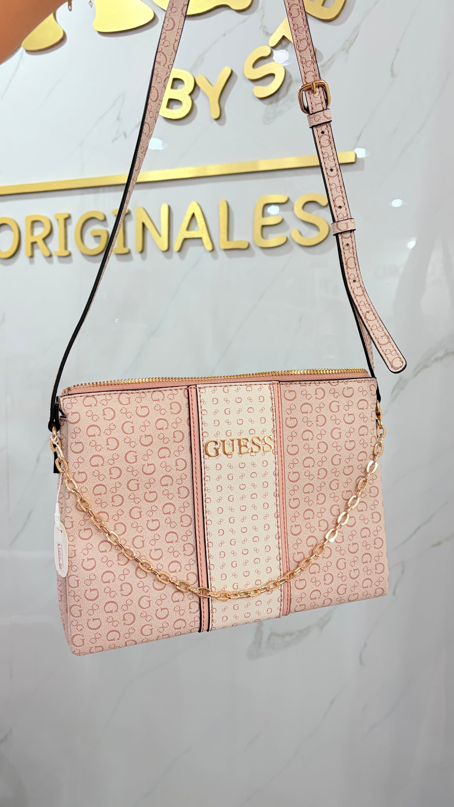 Bolsa Dama Crossbody Rosa Guess