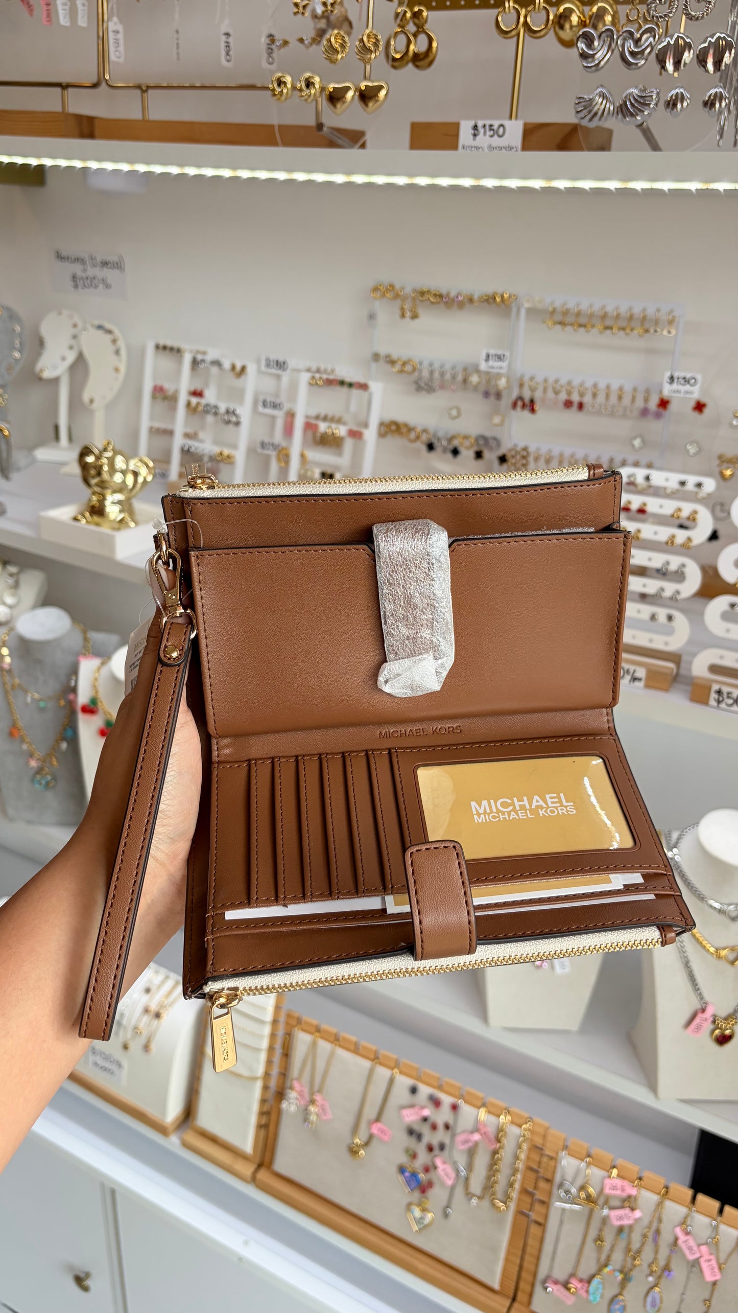 Cartera Dama Marrón Y Vainilla Michael Kors