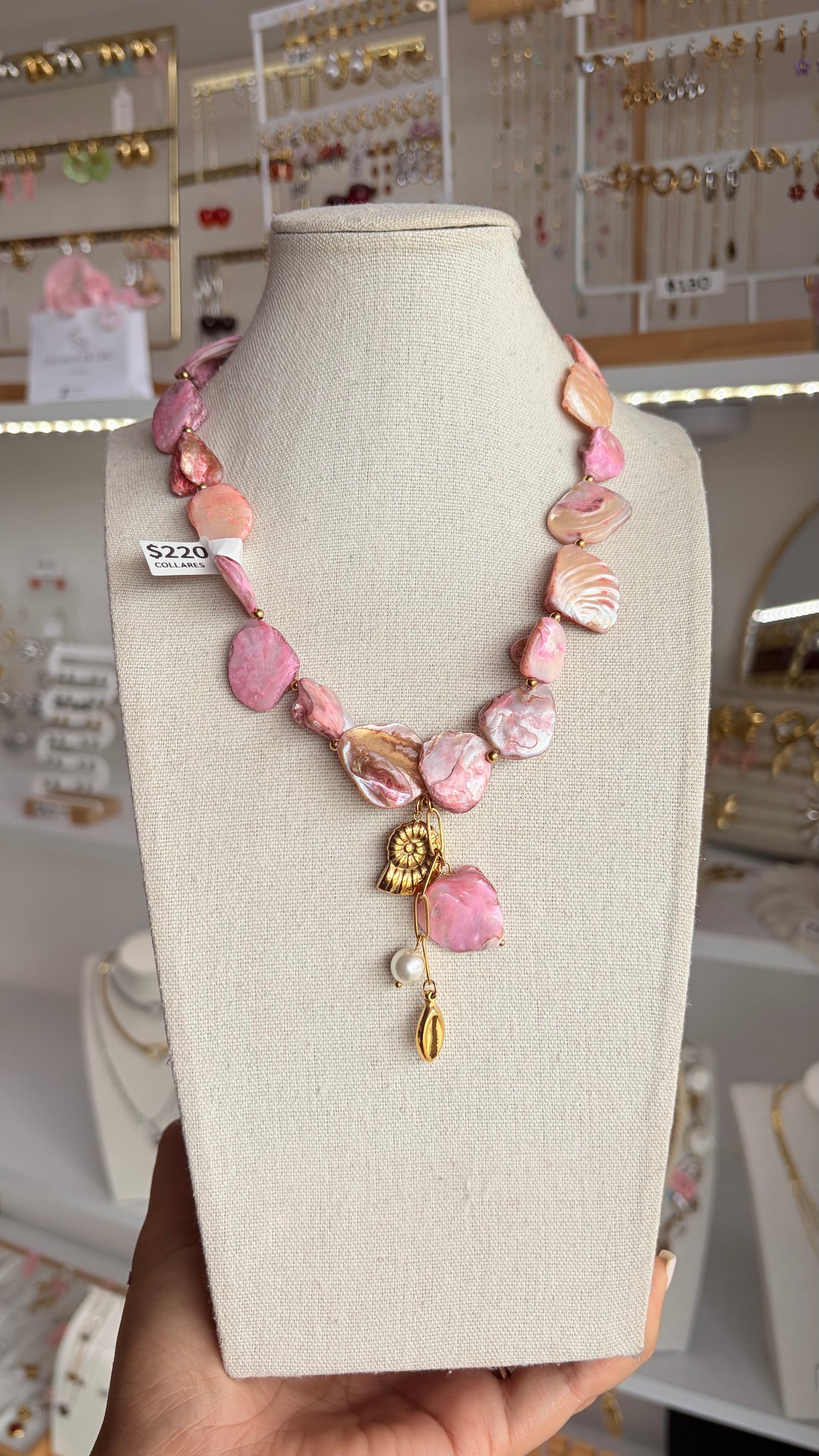 Collar Maxi Rosa Concha