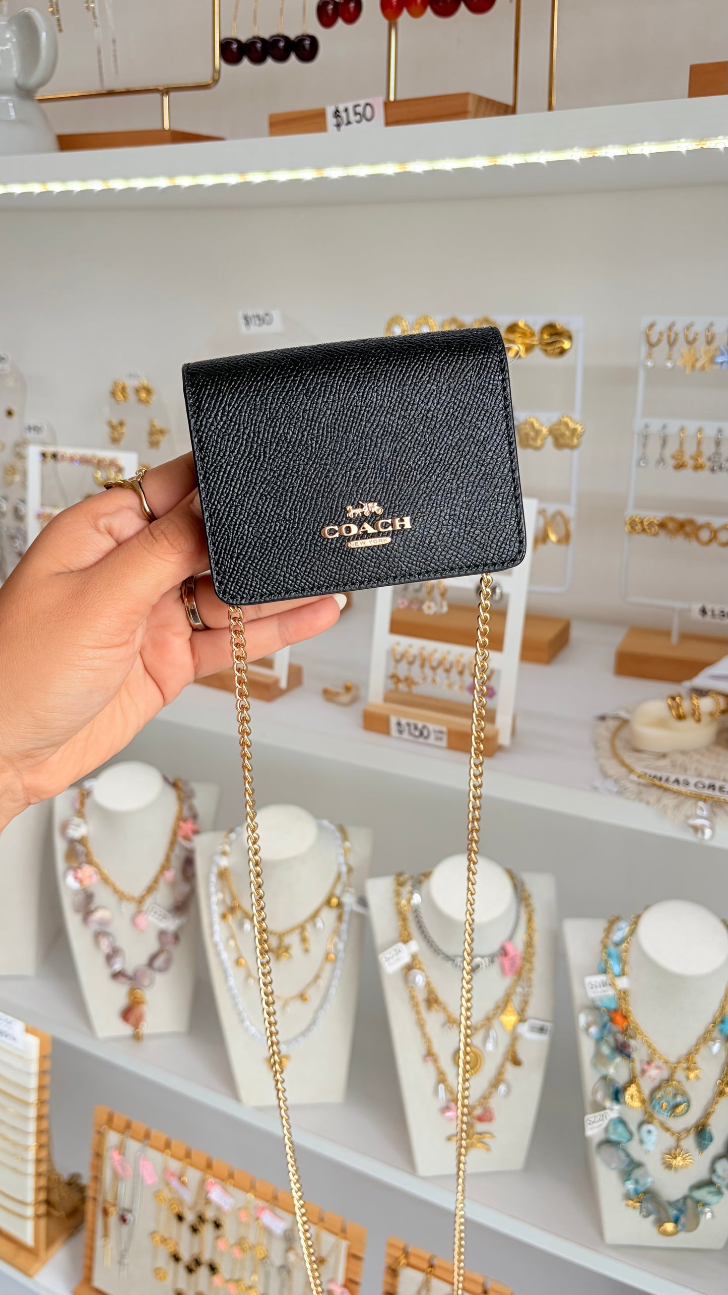 Mini Cartera Crossbody Dama Negra Coach